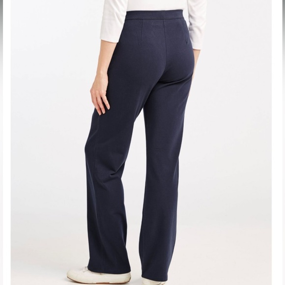 KOTN High Waisted Navy Blue Casual Cotton Pull-On Straight Leg Pants Size XS - Picture 12 of 12